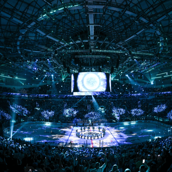 Dreamlaser immersive ice hockey show dinamo minsk