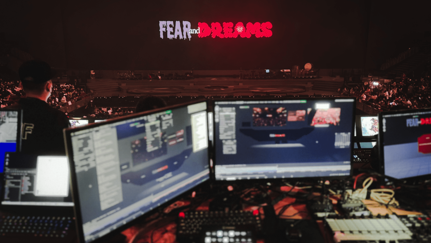 Fear and Dreams stage as seen from operators desk